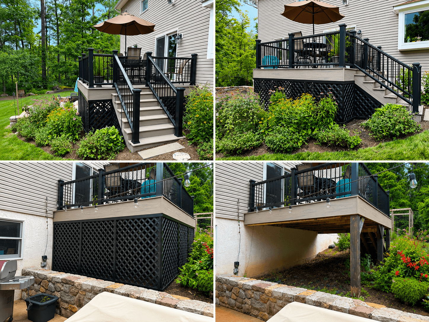 Deck Renovation with Black Railing