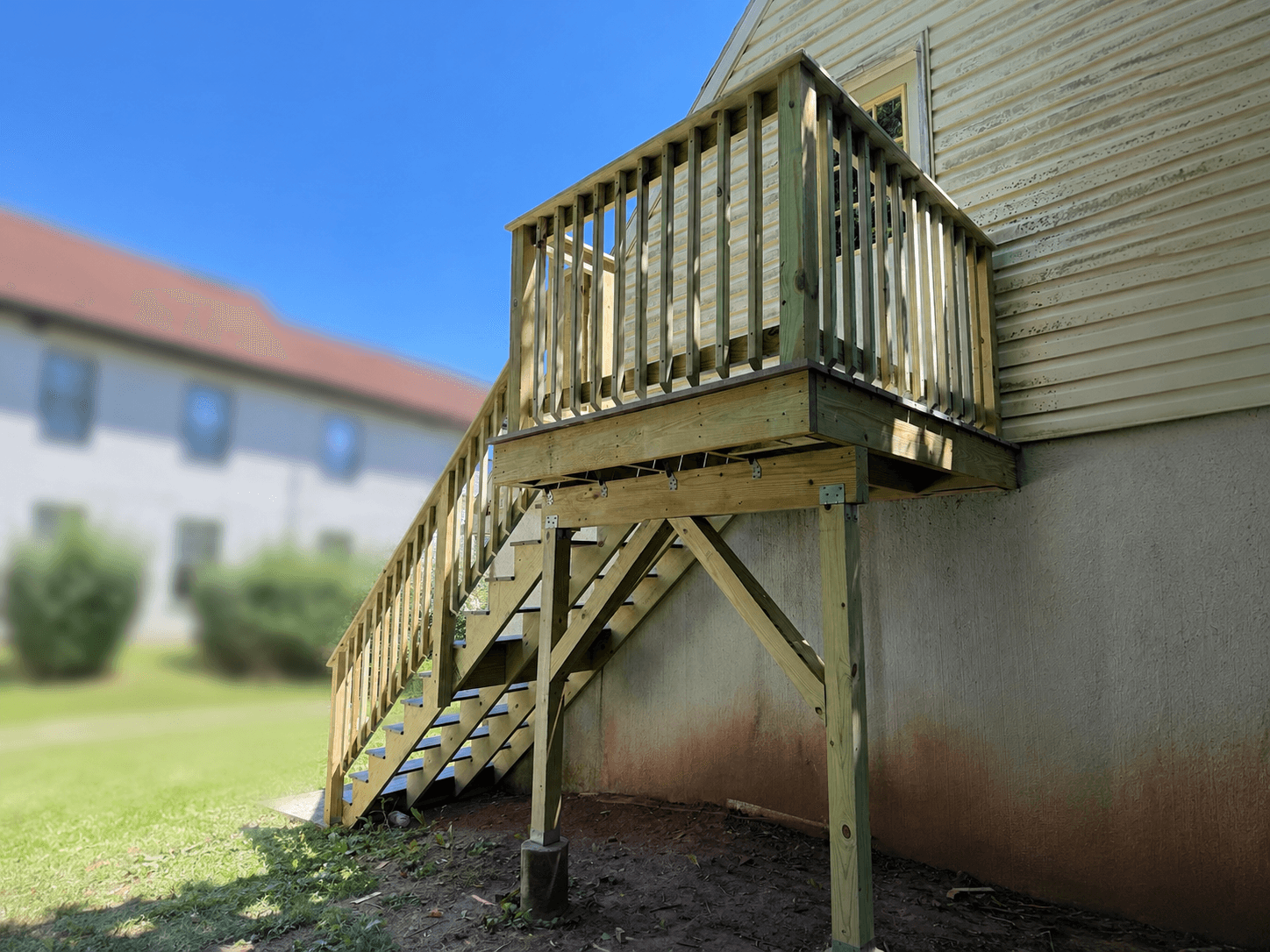 Deck Stairs and Railing