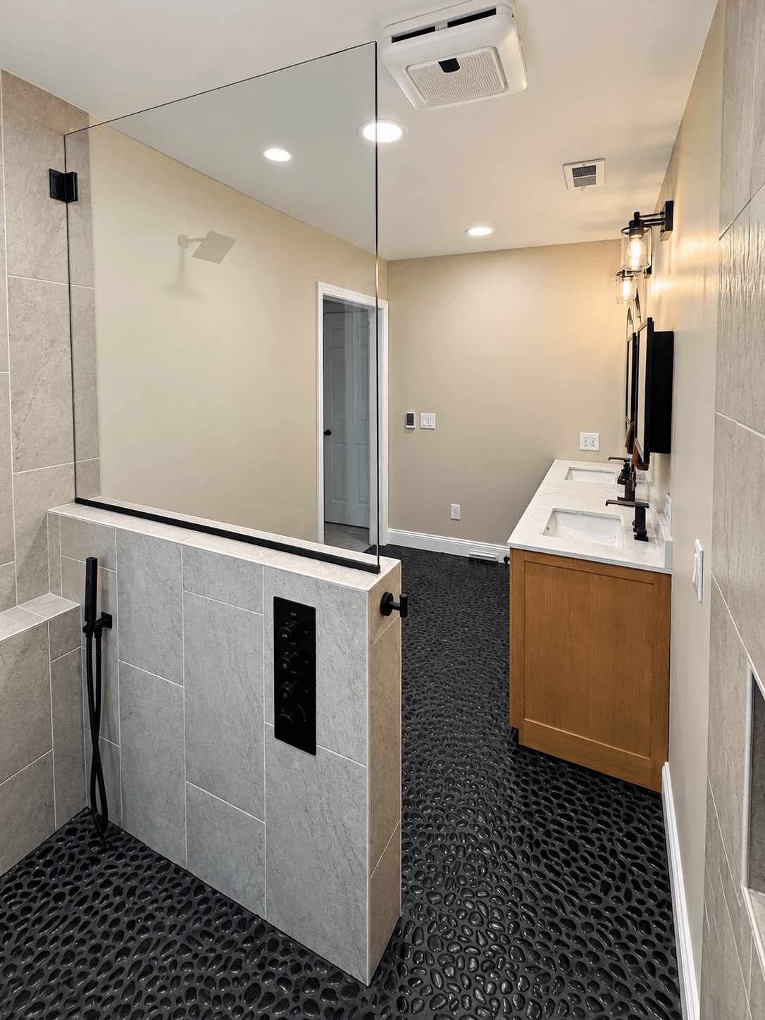 Walk-In Shower and Double Vanity Remodel