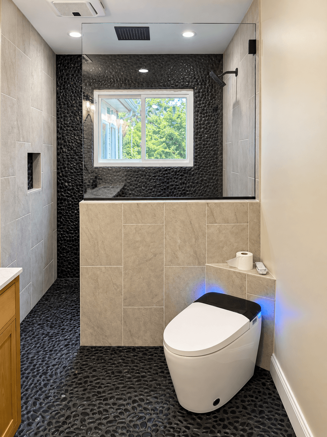 Pebble Tile Bathroom Remodel